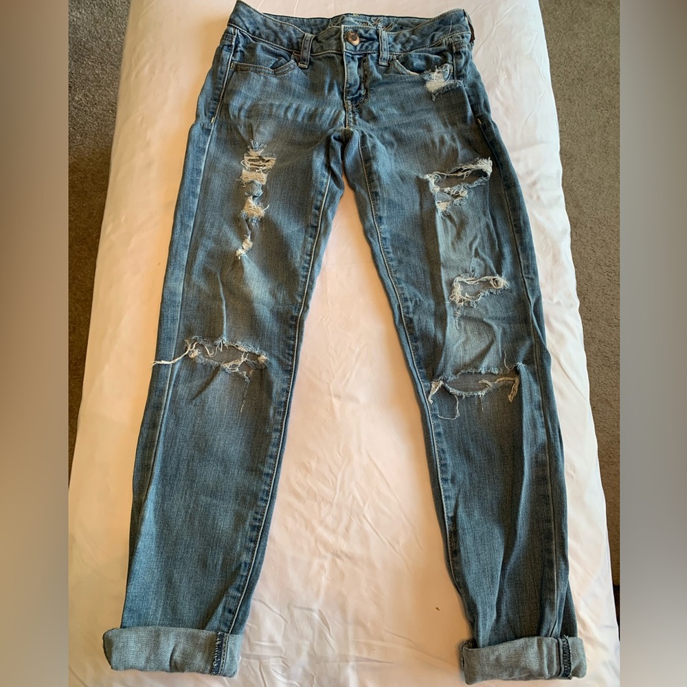 American Eagle Distressed Jegging SIZE 0
